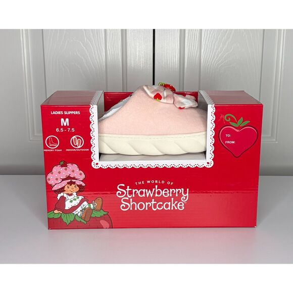 Strawberry Shortcake Ladies Slippers – Memory Foam Sz M (6.5–7.5) - Picture 2 of 8